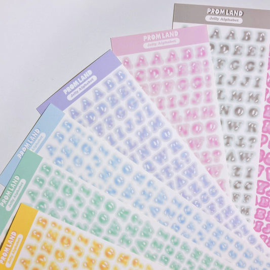 Promland Jelly Alphabet Sticker Set (8色)