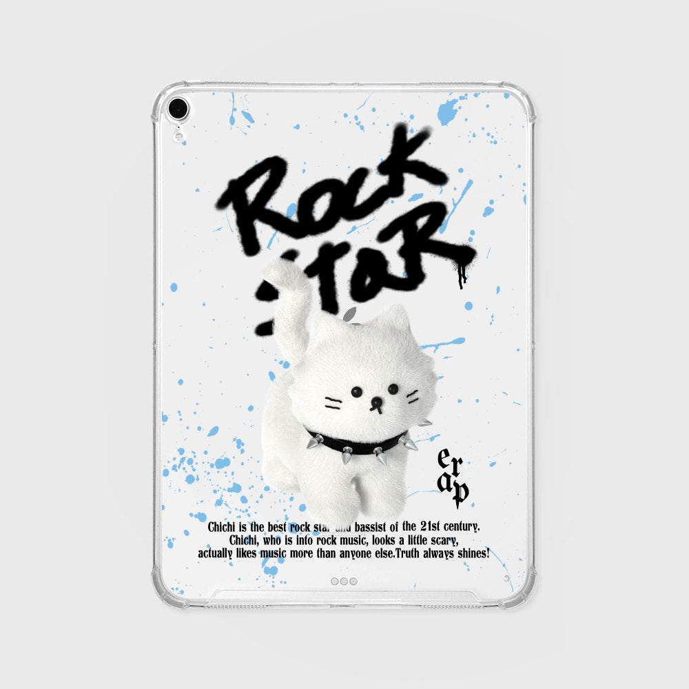 ROCKSTAR CHICHI-WHITE Ipad Clear Case