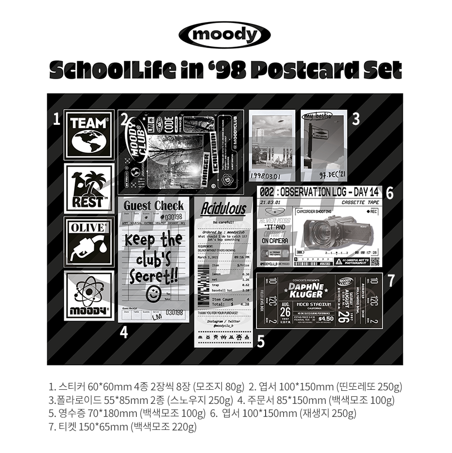 Moody School Life Postcard Set (2 Type)