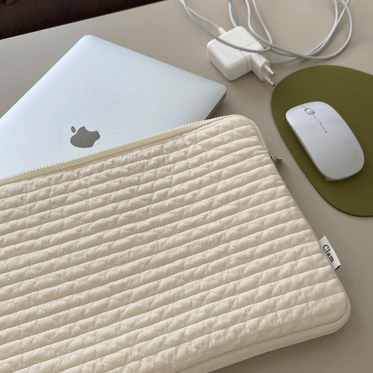 Clam Tablet&Laptop case _ Soft cream (3 Size)