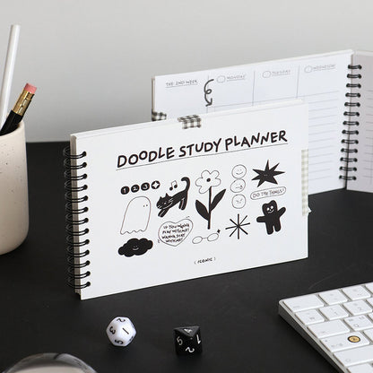 Iconic Doodle Study Planner (6 Months) (4色)