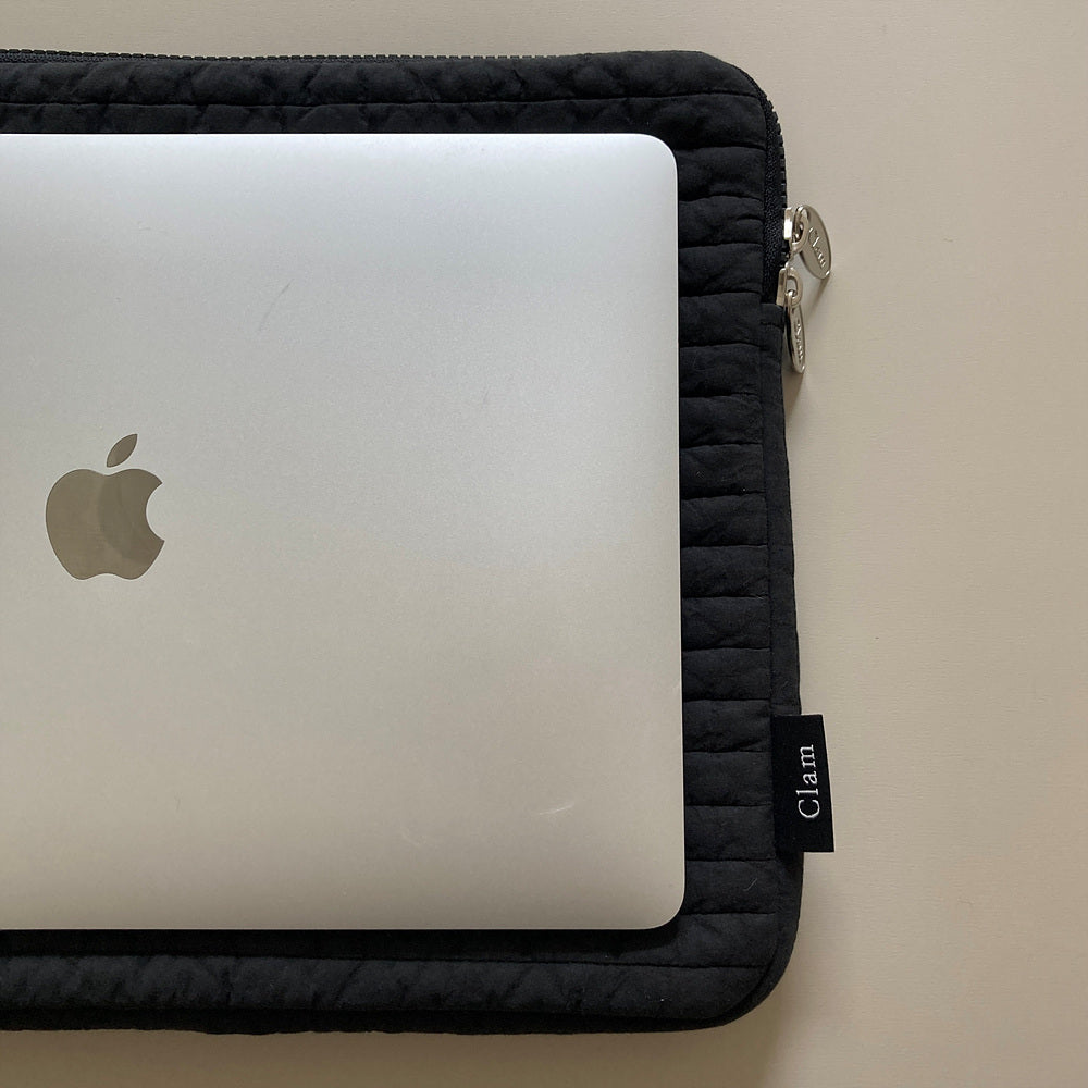 Clam Tablet&Laptop case _ Soft black (3 Size)