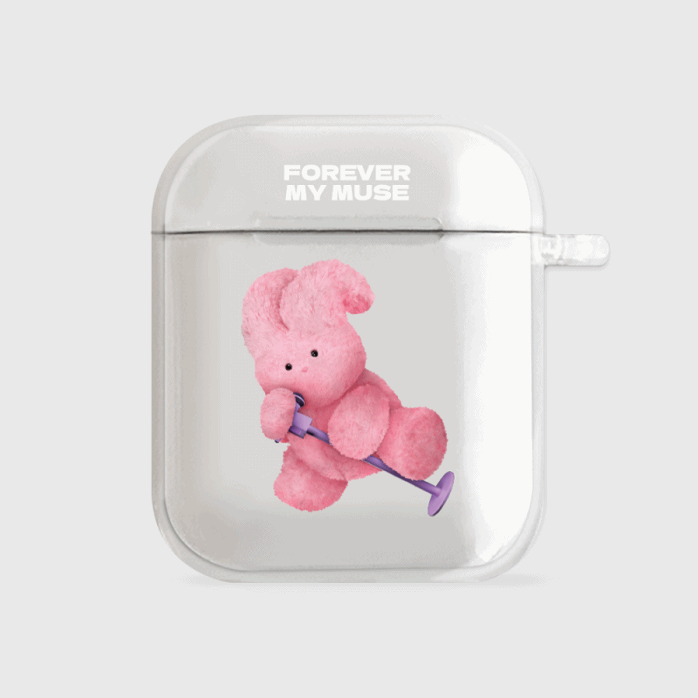 Pink Music Windy Airpods Case (Clear 透明殼)