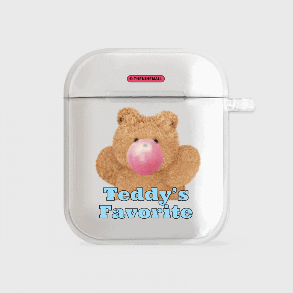 Bubble Gum Teddy Gummy Airpods Case (Clear 透明殼)