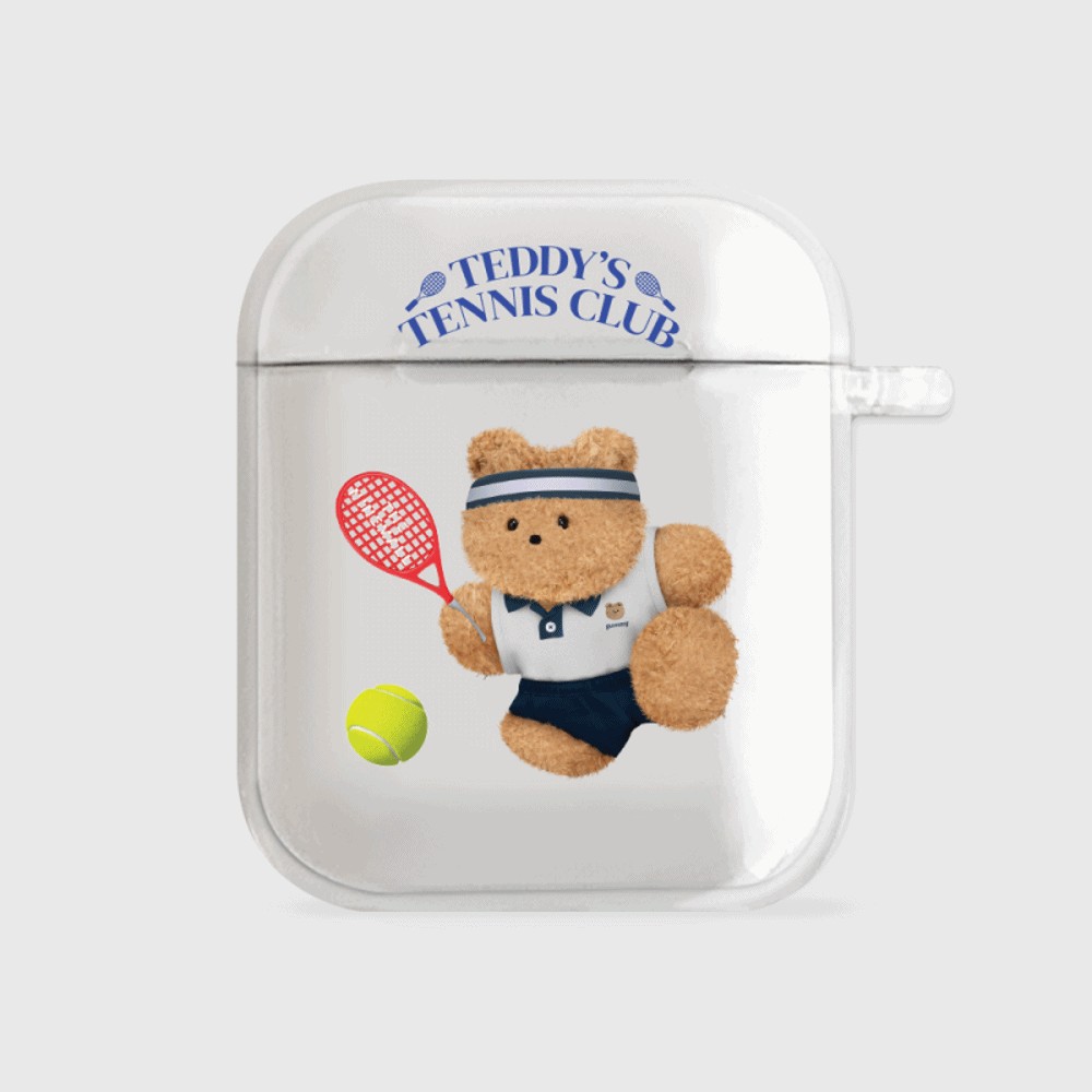 Teddy Tennis Club Airpods Case (Clear 透明殼)