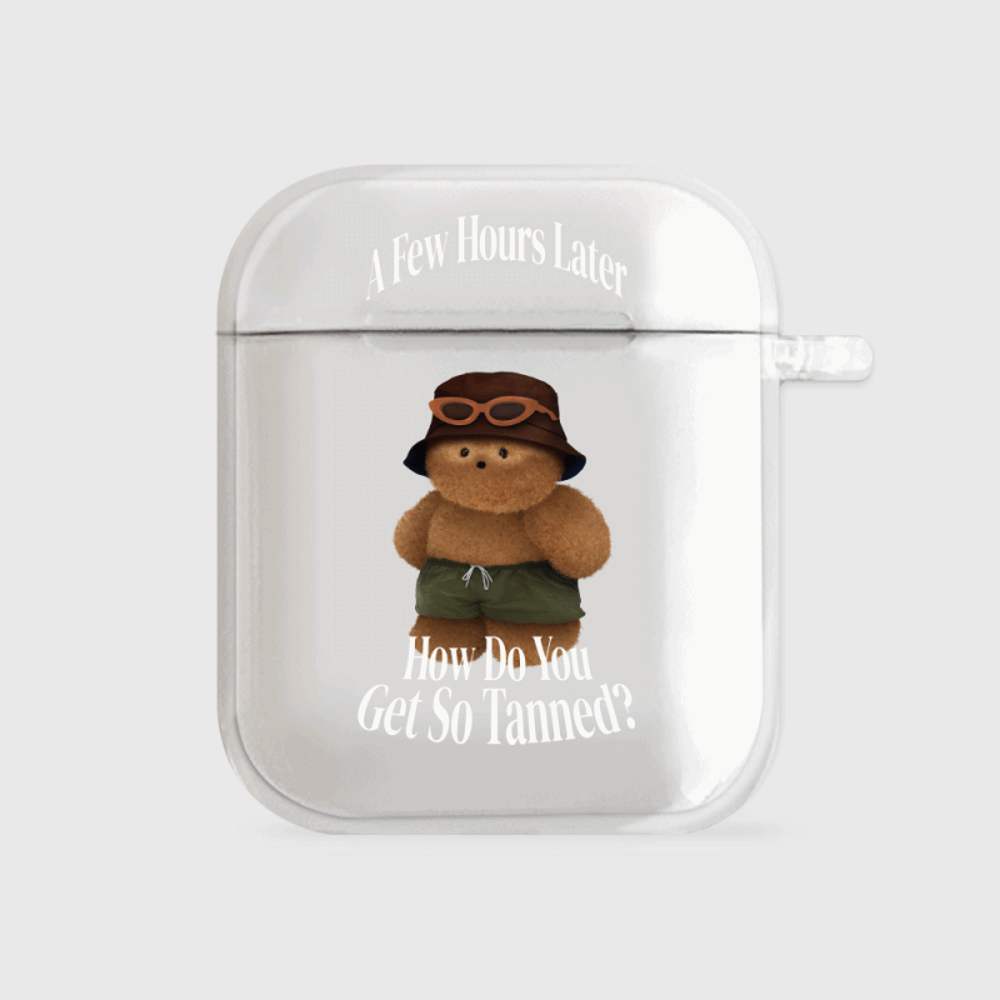Tanning Teddy Airpods Case (Clear 透明殼)(2色)