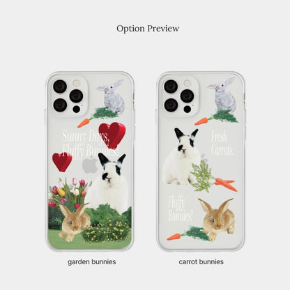 Fluffy Bunnies Phone Case (Clear/Tank 透明/透明Tank款) (2款)