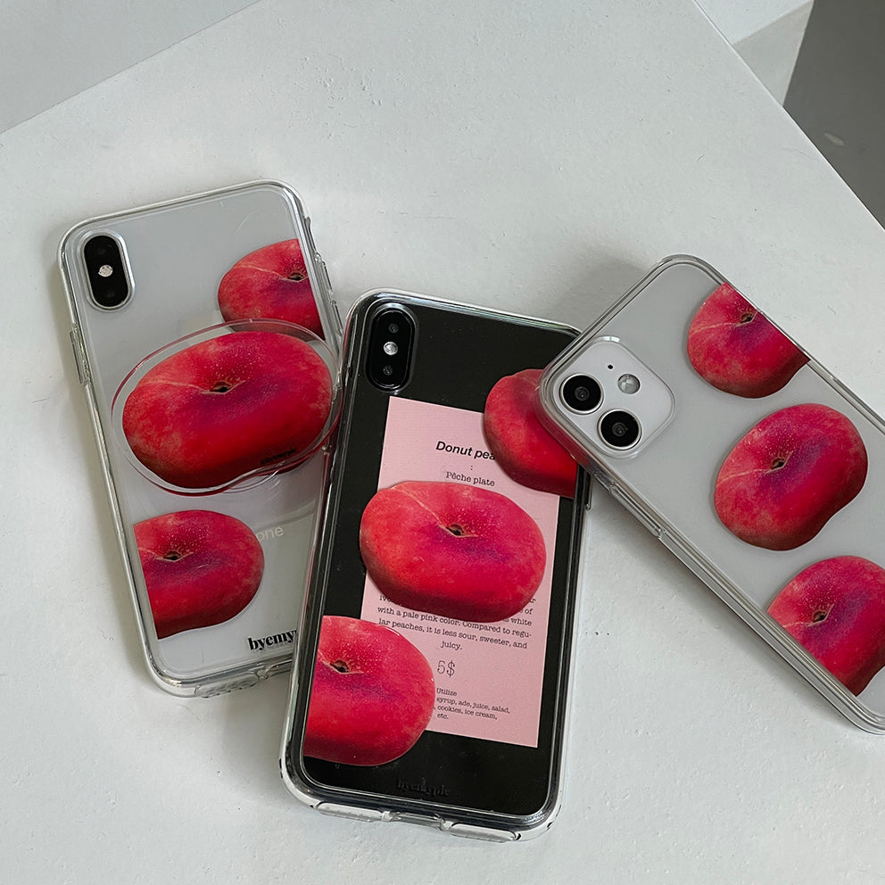 Byemypie Donut Peach Phone Case (Hard Jelly 透明殼)