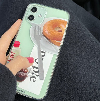 Byemypie Bagel Morning Phone Case (Hard Jelly 透明殼)