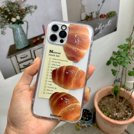 Byemypie New Salt Bread Phone Case (Hard Jelly 透明殼)