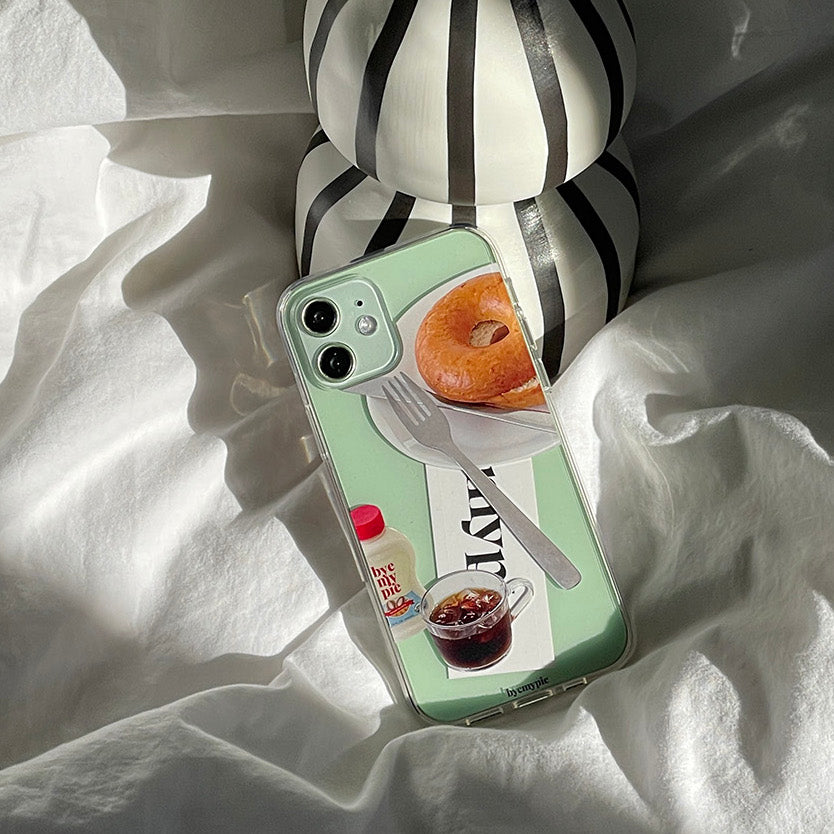 Byemypie Bagel Morning Phone Case (Hard Jelly 透明殼)