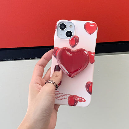 Clear Heart Pattern Phone Case (Hard 普通硬殼) (3色)