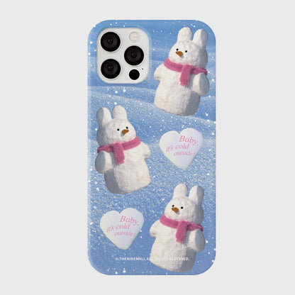 Pattern Windy Snowman Phone Case (Hard 普通硬殼)