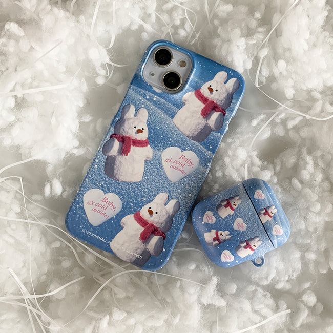 Pattern Windy Snowman Phone Case (Hard 普通硬殼)