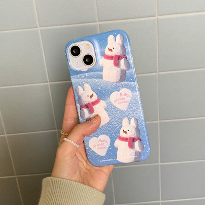 Pattern Windy Snowman Phone Case (Hard 普通硬殼)