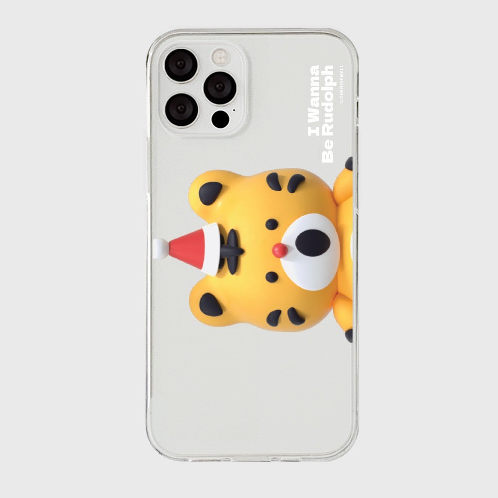 Hey Tiger Wannabe Santa Phone Case (Clear/Tank Clear 透明/透明Tank款)