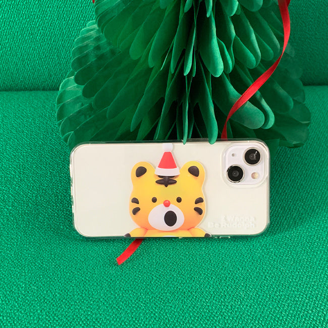 Hey Tiger Wannabe Santa Phone Case (Clear/Tank Clear 透明/透明Tank款)