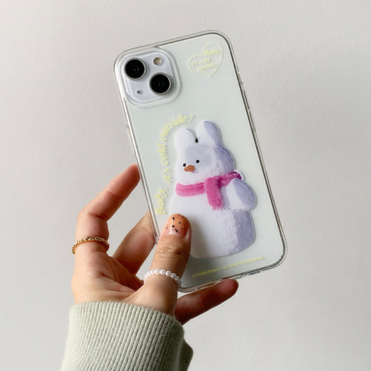 Windy Snowman Phone Case (Clear/Tank Clear 透明/透明Tank款)