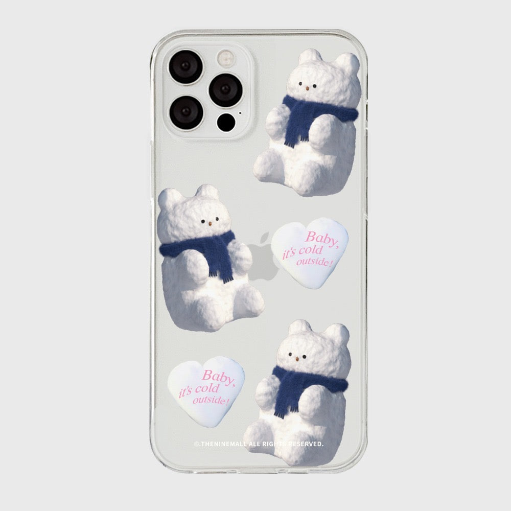 Pattern Gummy Snowman Phone Case (Clear/Tank Clear 透明/透明Tank款)