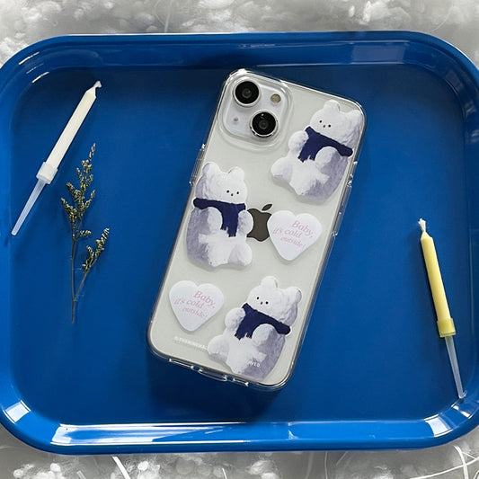 Pattern Gummy Snowman Phone Case (Clear/Tank Clear 透明/透明Tank款)