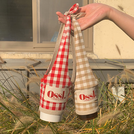 Ossl Checked Drink Bag 格仔杯套 (4色)
