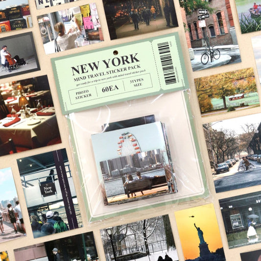 Indigo Mind Travel Sticker Pack - New York (60EA)