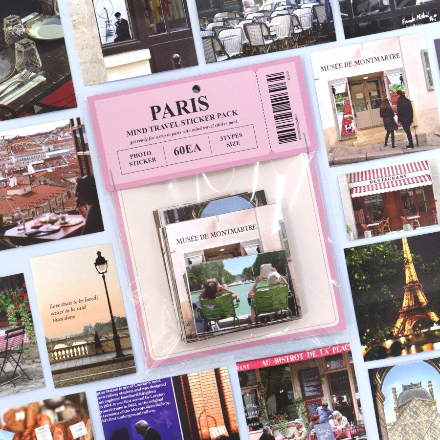 Indigo Mind Travel Sticker Pack - Paris (60EA)