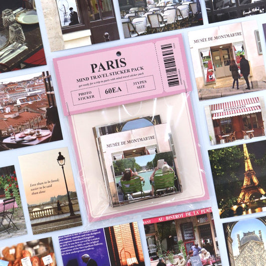 Indigo Mind Travel Sticker Pack - Paris (60EA)