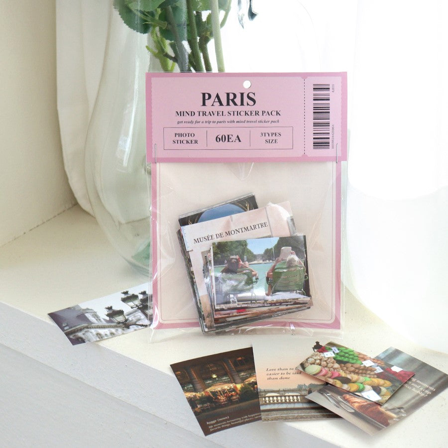 Indigo Mind Travel Sticker Pack - Paris (60EA)