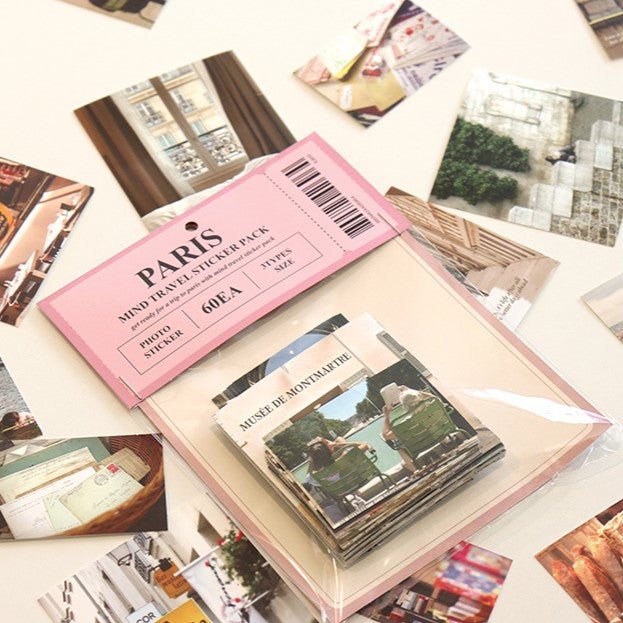 Indigo Mind Travel Sticker Pack - Paris (60EA)