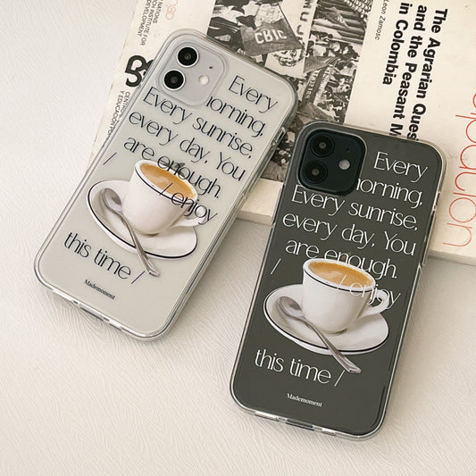 Every Morning Lettering Phone Case (Clear/Tank 透明/透明Tank款)(2款)