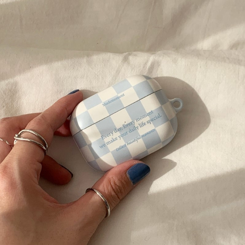 Checkerboard Lettering Airpods Case (Hard 硬殼)