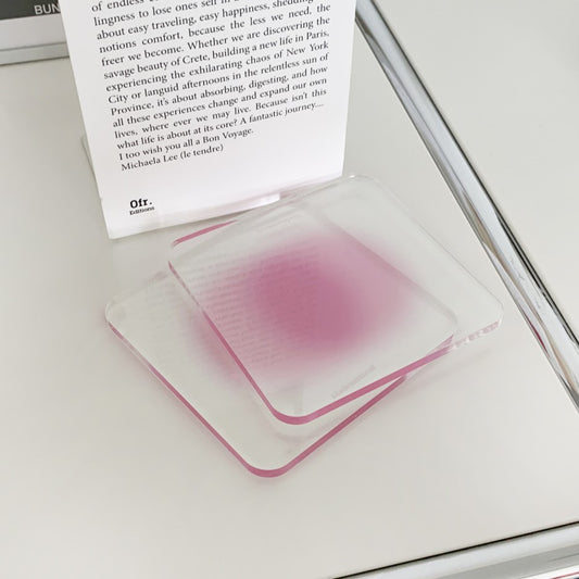 Pink Gradation Acrylic Coaster