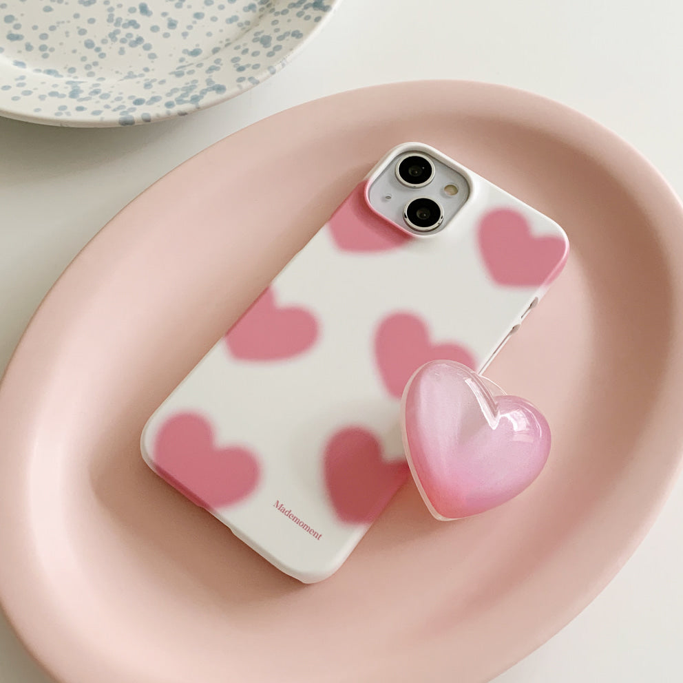 Pastel Heart Pattern Gradation Phone Case (Hard 普通硬殼) (4色)