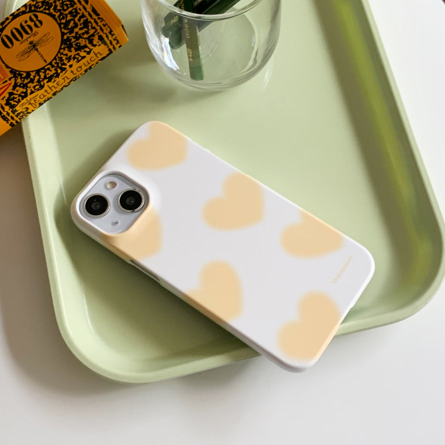 Pastel Heart Pattern Gradation Phone Case (Hard 普通硬殼) (4色)