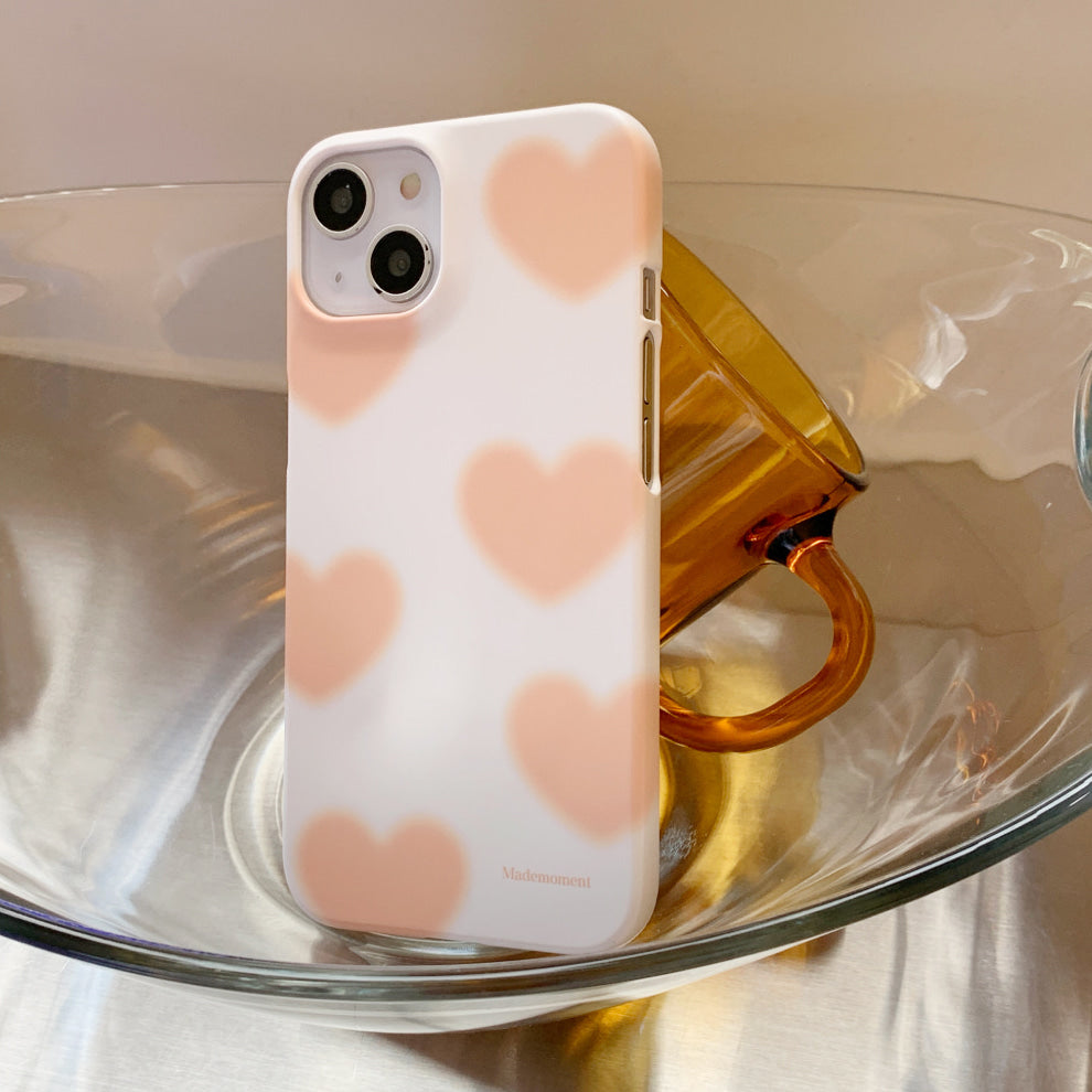 Pastel Heart Pattern Gradation Phone Case (Hard 普通硬殼) (4色)