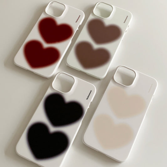 Modern Big Heart Pattern Gradation Phone Case (Hard 普通硬殼) (4色)