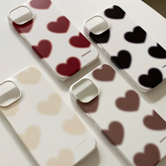 Modern Heart Pattern Gradation Phone Case (Hard 普通硬殼) (4色)