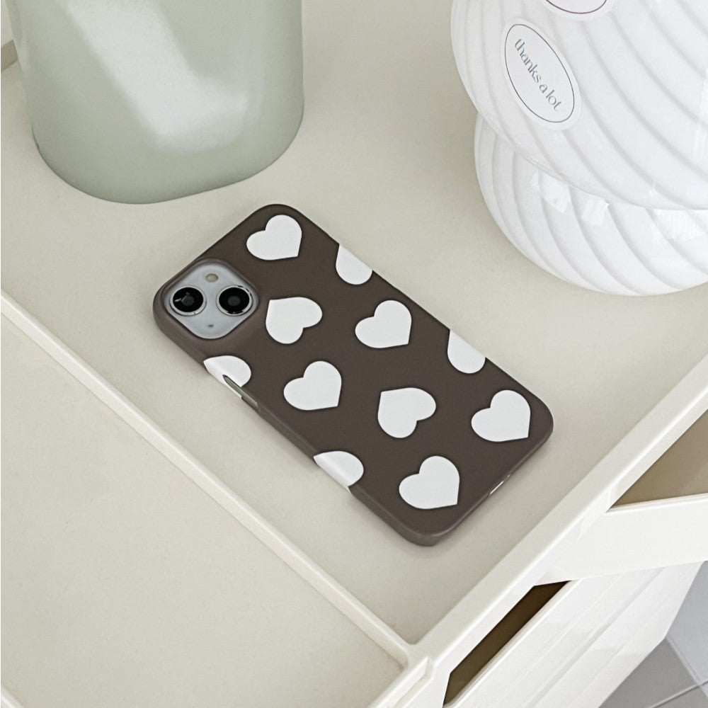 Big Heart Pattern Phone Case (Hard 普通硬殼) (3色)