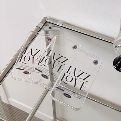 Jazz Love Lettering Phone Case (Clear 透明款) (3款)