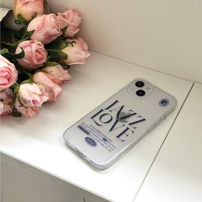 Jazz Love Lettering Phone Case (Clear 透明款) (3款)