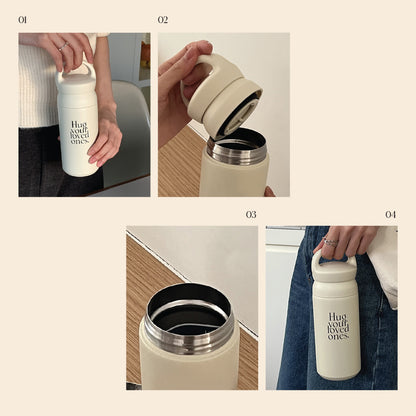 Mademoment Hug Love Handle Stainless Tumbler