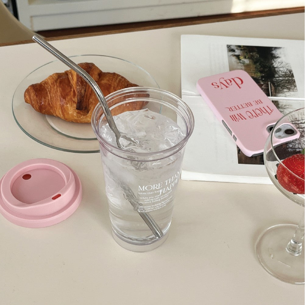 Mademoment More Than Happy Pastel Reusable Tumbler