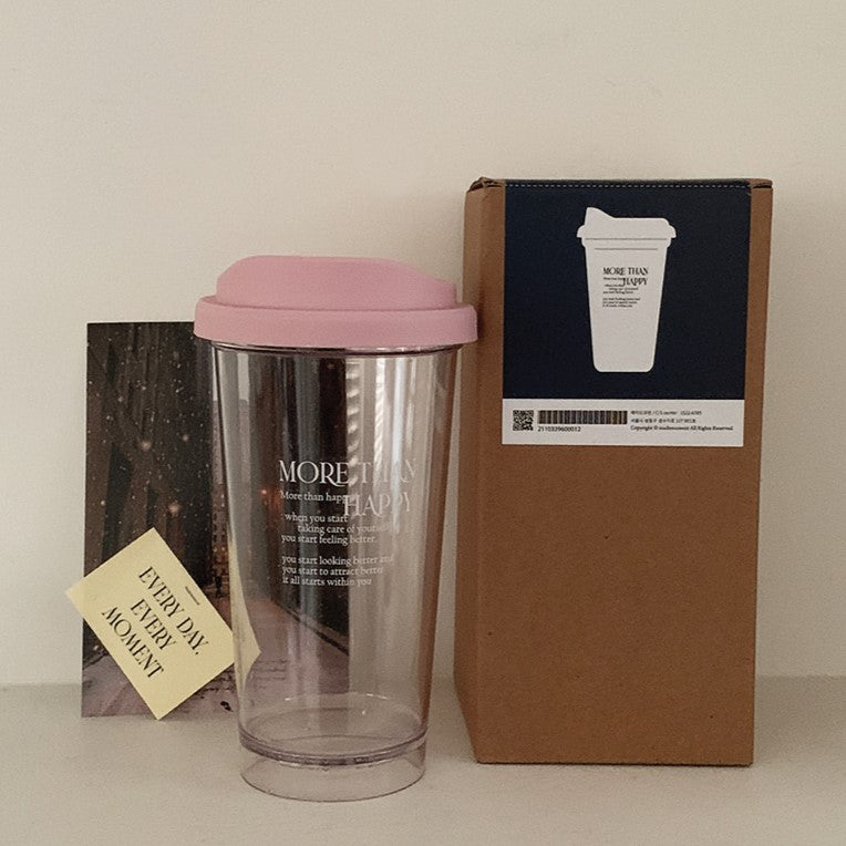 Mademoment More Than Happy Pastel Reusable Tumbler