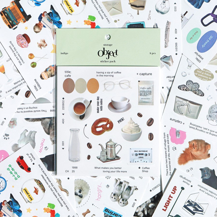 Indigo Storage Object Sticker Pack (8EA)