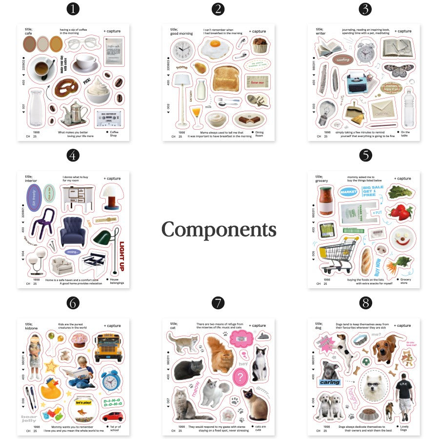 Indigo Storage Object Sticker Pack (8EA)