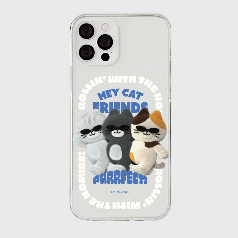 Sunglasses Hey Cat Phone Case (Clear/Tank Clear 透明/透明Tank款)