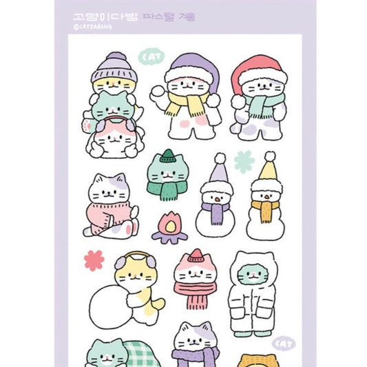 Catdabang Pastel Winter Sticker