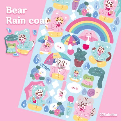 Near and Dear Rain Coat Sticker (2色)