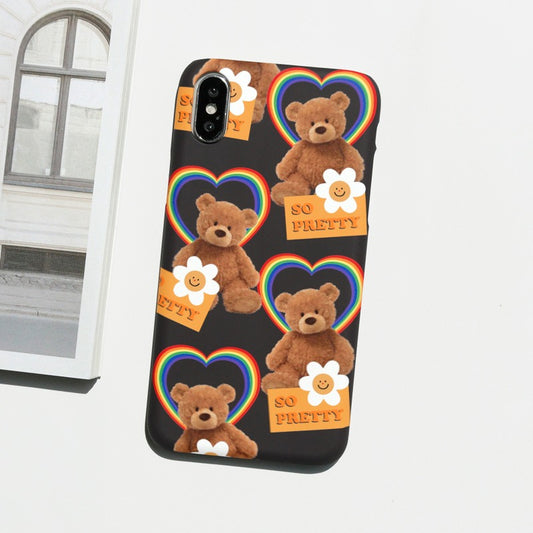 380 Pretty Teddy (Black) Phone Case (Hard 普通硬殼)